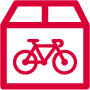 Fahrrad in Box Icon